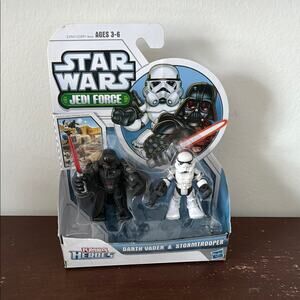 Heroes Star Wars | Jedi Force Darth Vader & Stormtrooper Action Figures NIB